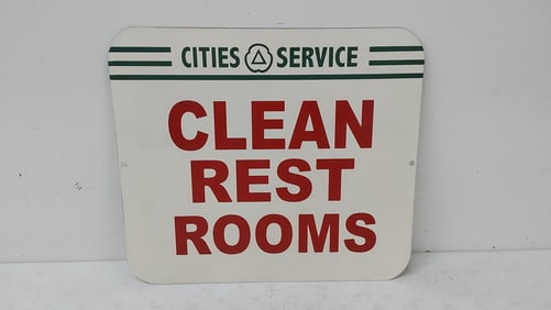 Cities Service Clean Restrooms DST sign
