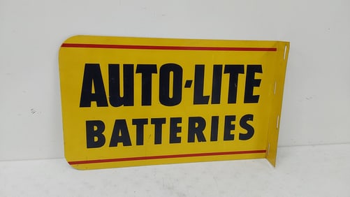 Auto-Lite Batteries DST flange sign