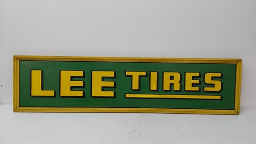 Lee Tires masonite sign