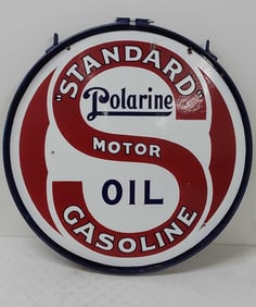 Standard Polarine Motor Oil Gasoline DSP sign