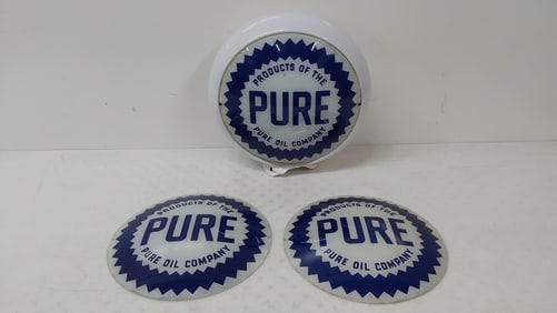 Pure Oil Company globe with (2) good lenses