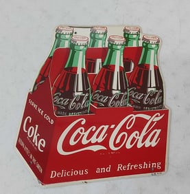 1952 Coca-Cola 6-pack SST sign