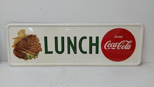 1947 Drink Coca-Cola LUNCH SST sign