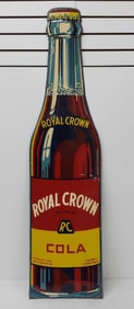 Royal Crown Soda die cut bottle SST sign