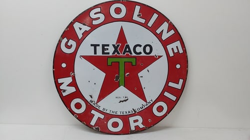 Texaco Gasoline Motor Oil DSP sign