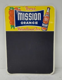Mission Orange chalkboard sign