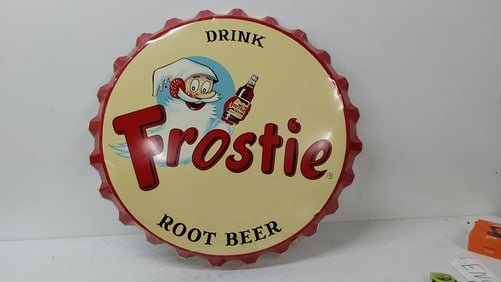 Frosty Root Beer bottle cap SST sign