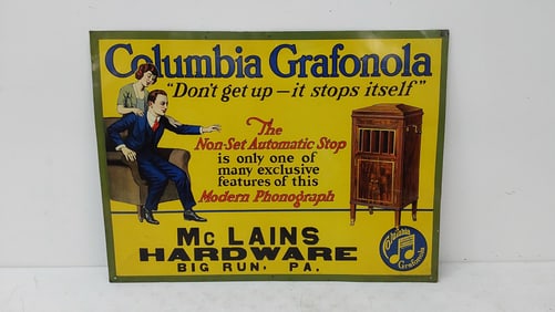 Columbia Grafonola advertising SST sign
