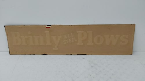 NOS Brinly All Steel Plows SST sign