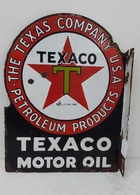 Texaco Motor Oil DSP flange sign