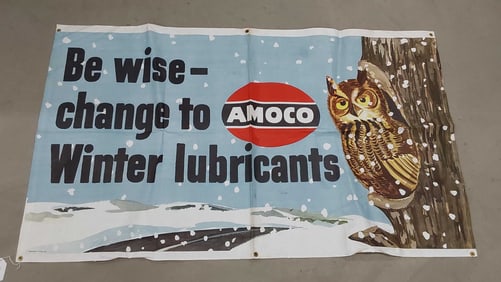 Amoco Winter Lubricants cloth banner