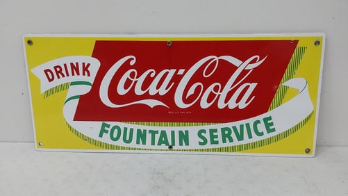 Drink Coca-Cola Fountain Service SSP sign