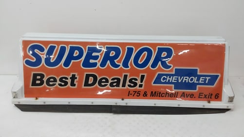 Taxi advertising light Superior Chevrolet
