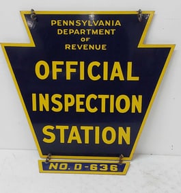 PA Official Inspection Station DSP sign