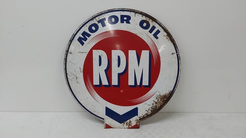 RPM Motor Oil DST sign