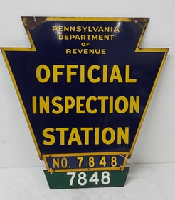 PA Official Inspection DSP sign