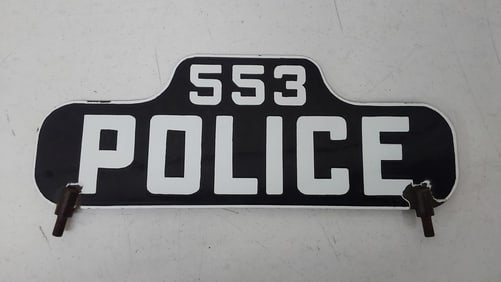 RARE POLICE motorcycle fender attachment