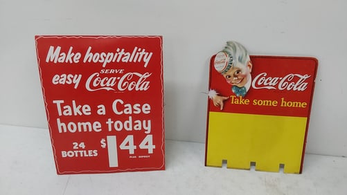 (2) Coca-Cola advertising pieces