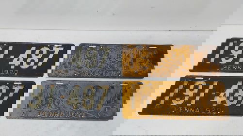 (2) pairs of Pennsylvania license plates