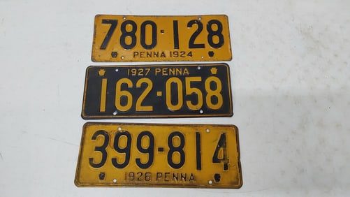 (3) Pennsylvania license plates