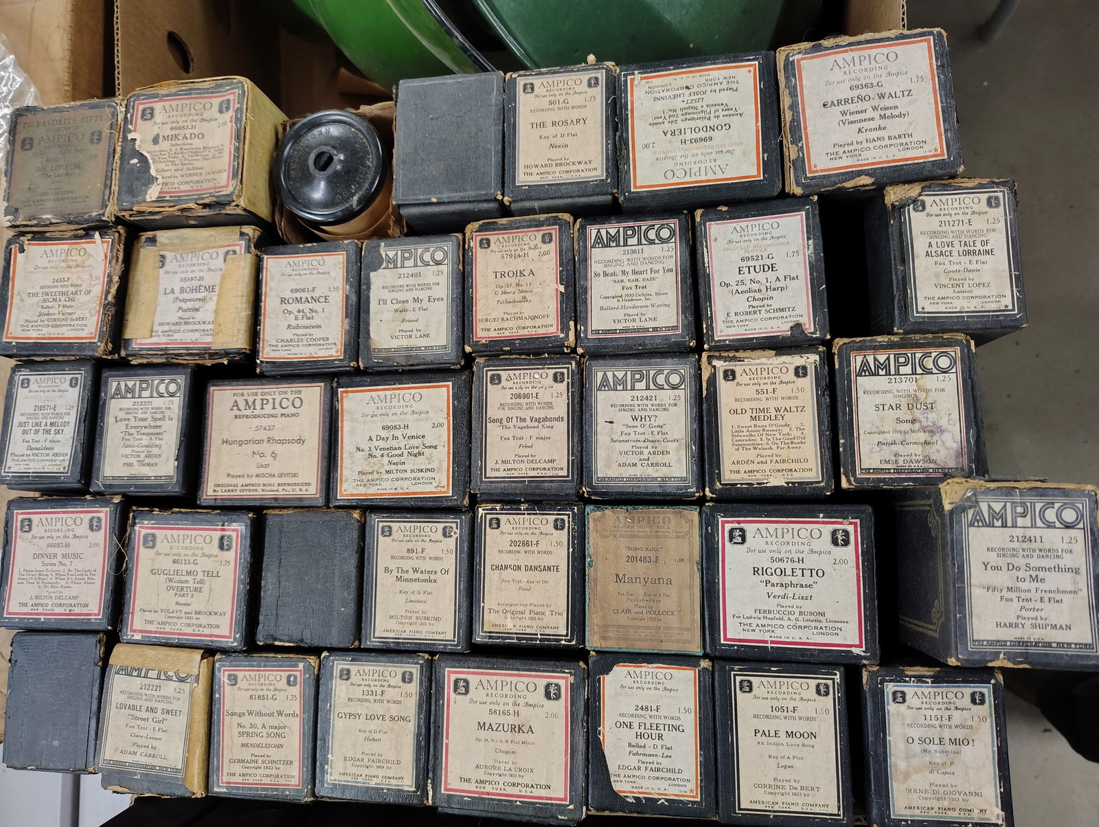 piano rolls: 42 Ampico piano rolls