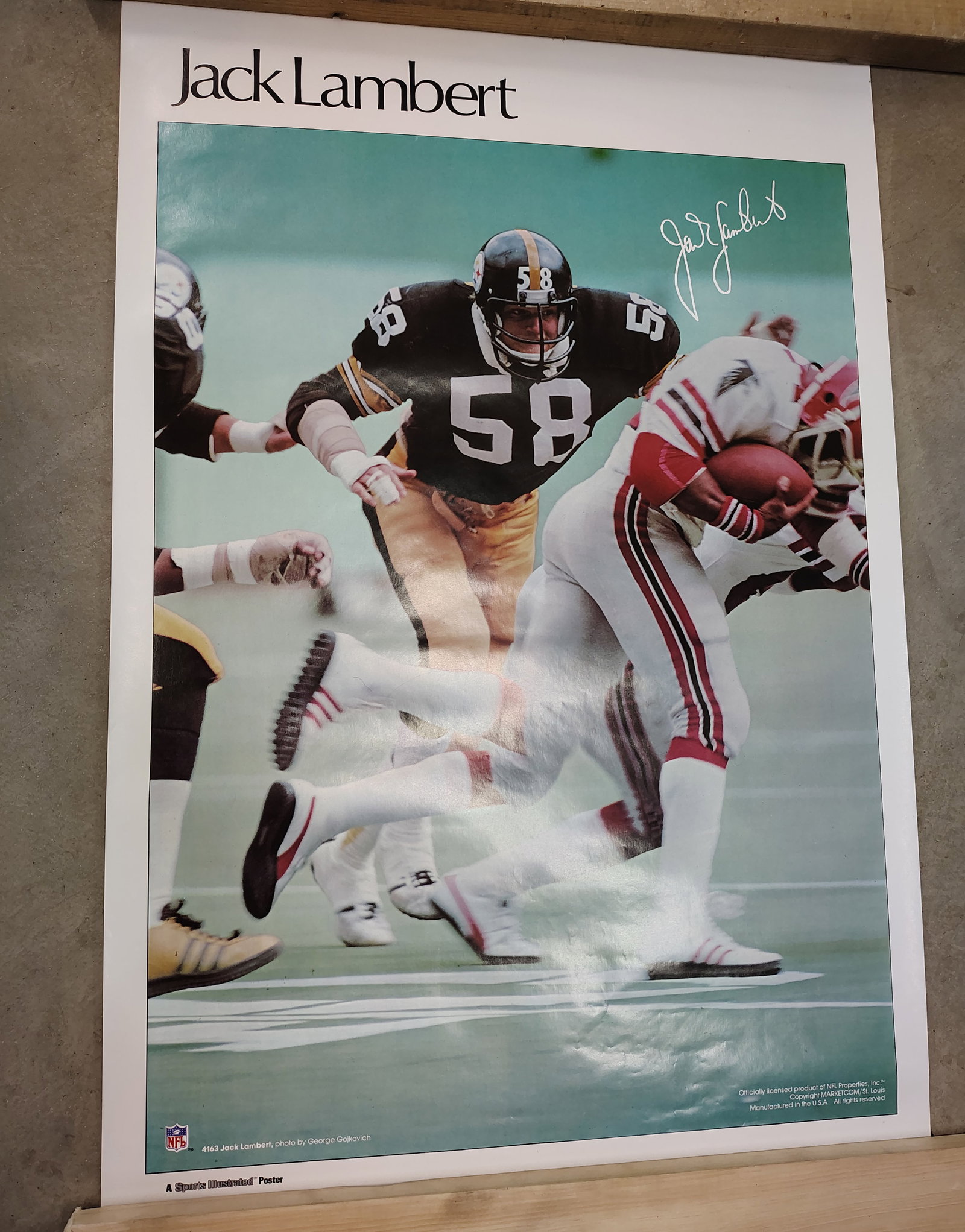 sport posters: Joe Greene (sealed), Jack Lambert (not sealed) and Jack Ham ( sealed)