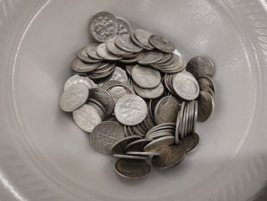 (100) silver Roosevelt dimes