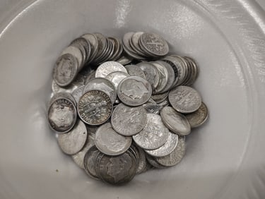 (100) silver Roosevelt dimes