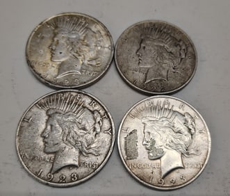(4) Peace dollars