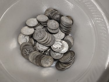 (100) silver Roosevelt dimes