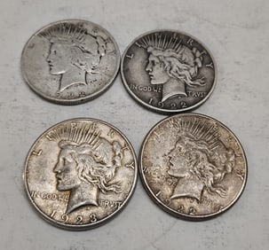 (4) Peace dollars