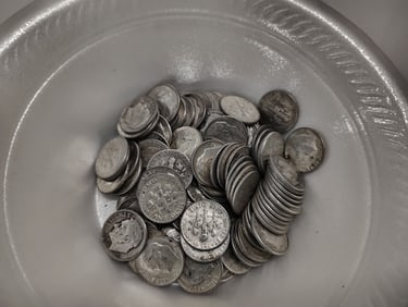 (100) silver Roosevelt dimes
