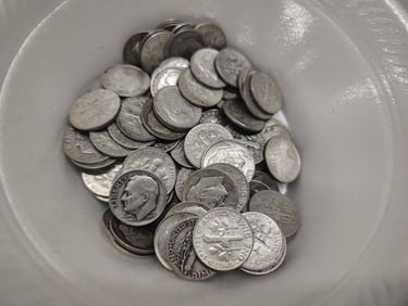 (100) silver Roosevelt dimes