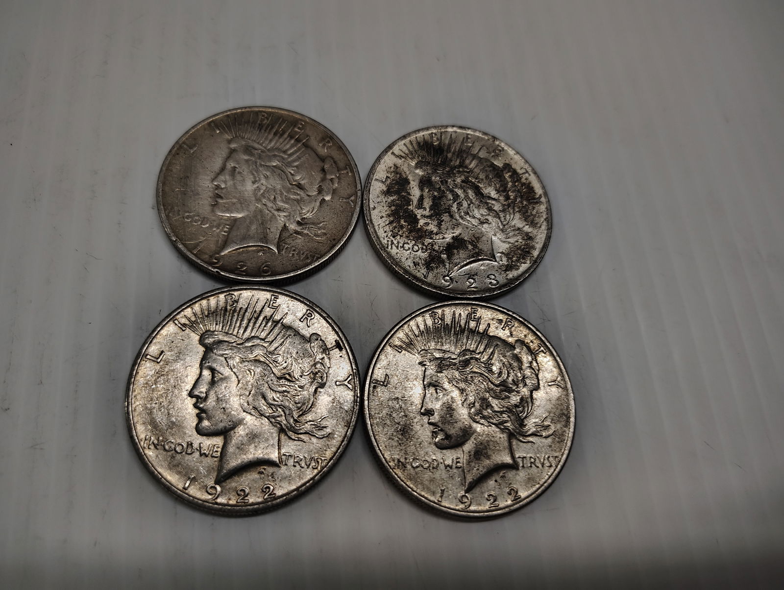 (4) Peace dollars (1 of 2)