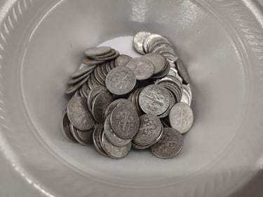 (100) silver Roosevelt dimes