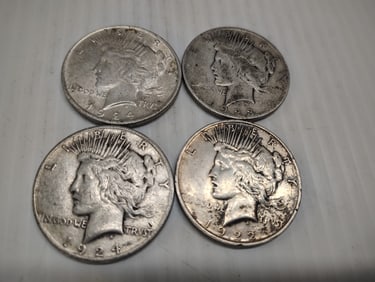 (4) peace dollars