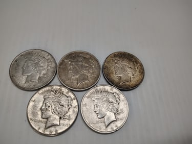 (5) peace dollars