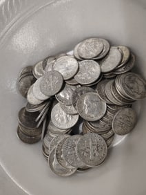 (100) silver Roosevelt dimes