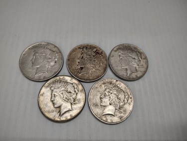 (5) peace dollars