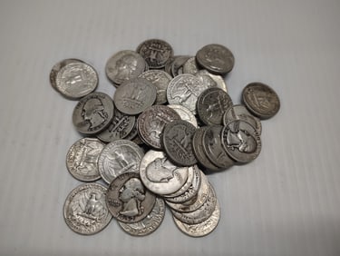 (50) silver Washington quarters
