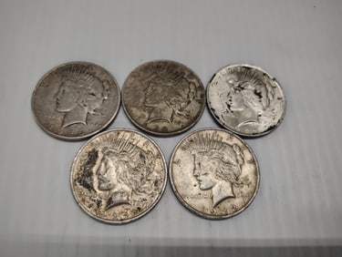 (5) peace dollars