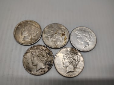(5) peace dollars