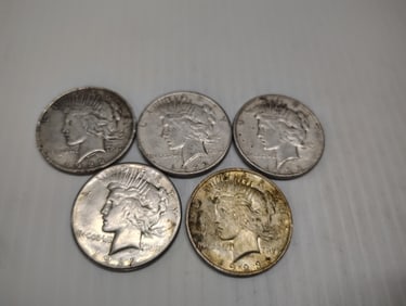 (5) peace dollars