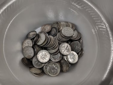 (100) silver Roosevelt dimes