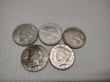 (5) peace dollars