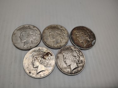 (5) peace dollars
