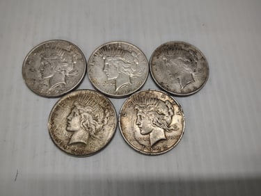 (5) peace dollars