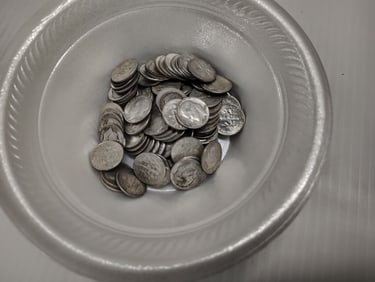 (100) silver Roosevelt dimes