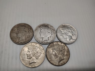 (5) peace dollars