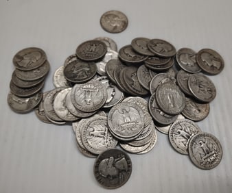 (60) Washington silver quarters